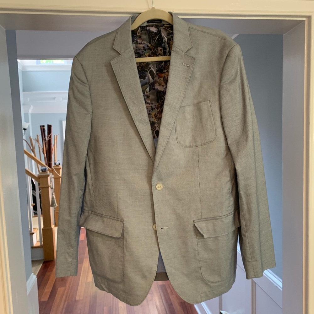 Flynt Mens Sportcoat Light Grey 42L